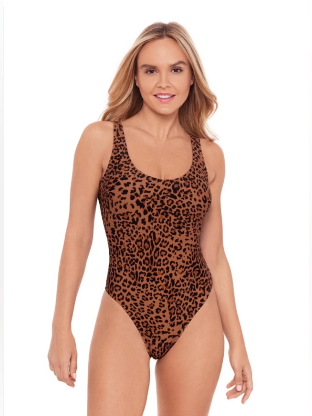 Sports Illustrated Swimsuit Leopard Print One Piece SZ L NWT